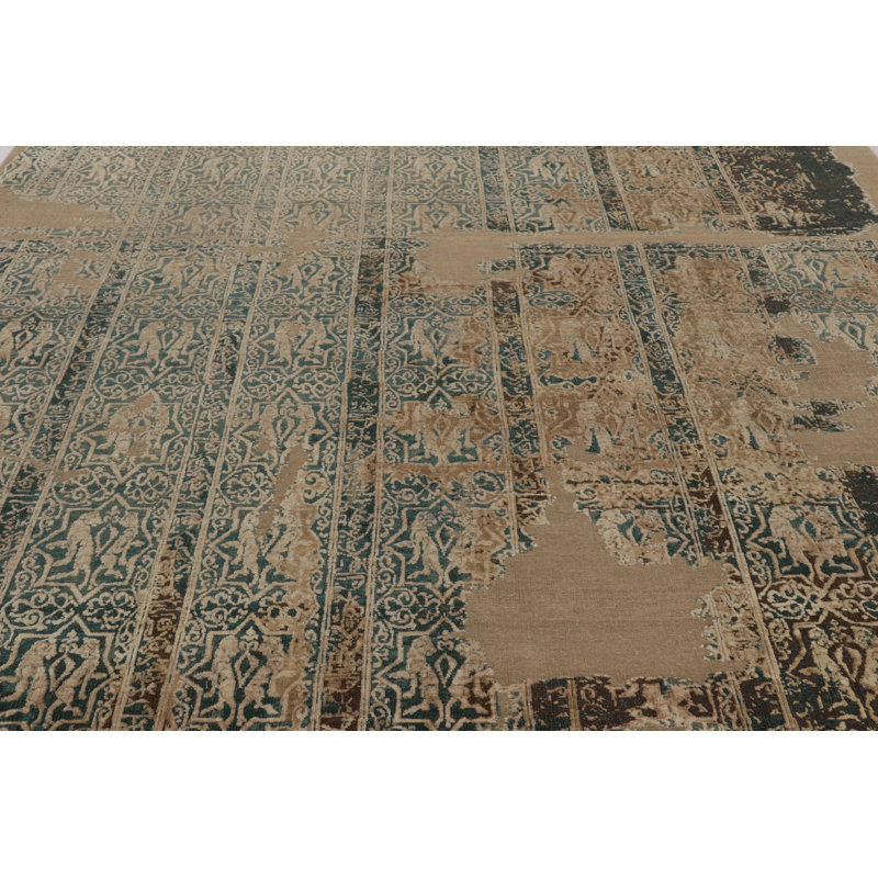 Modern One-of-a-Kind 9'0X12'0 Hand Knotted Area Rug