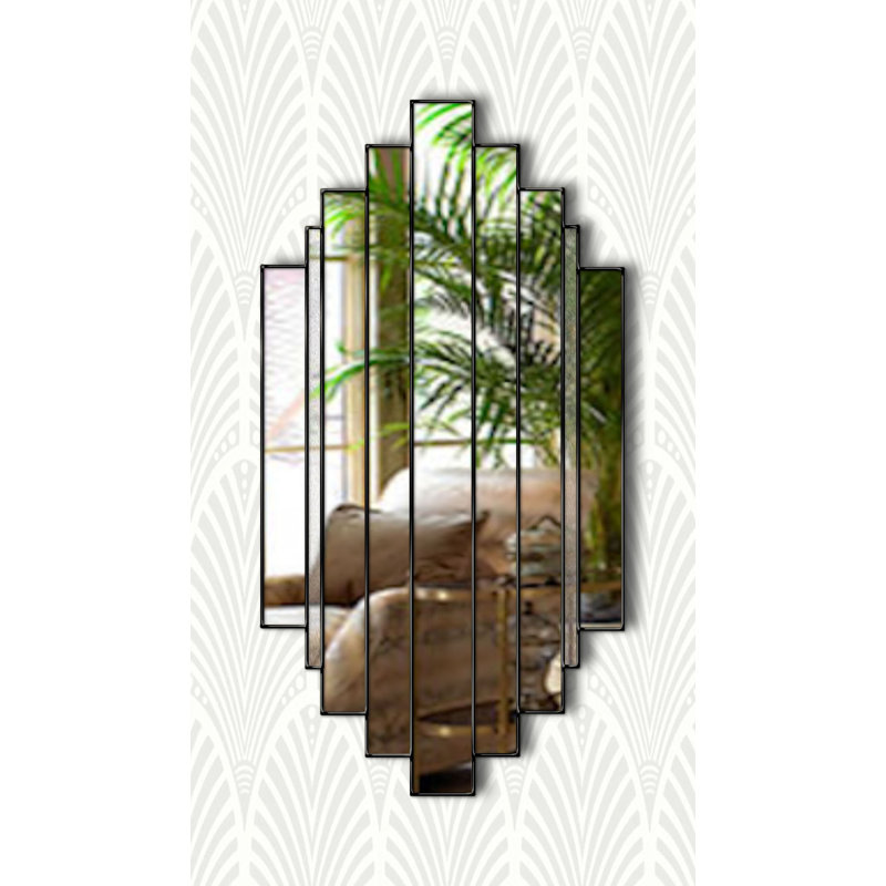 Laisha Flat Wall Mirror, Black