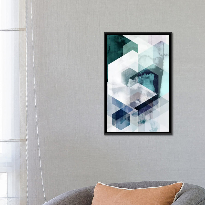 « graphic clxv » par mareike böhmer, impression sur toile tendue, H 26 po x l 18 po x P 1,5 po, Toile avec cadre noir