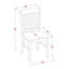 Ensemble de table de salle à manger 5 pièces pour 4 personnes comprenant une table de cuisine rectangulaire avec rallonge papillon et 4 chaises Dinette, blanc lin-99527777-99527778-18323689