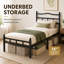 Metal Bed Frame With Headboard-1241608706