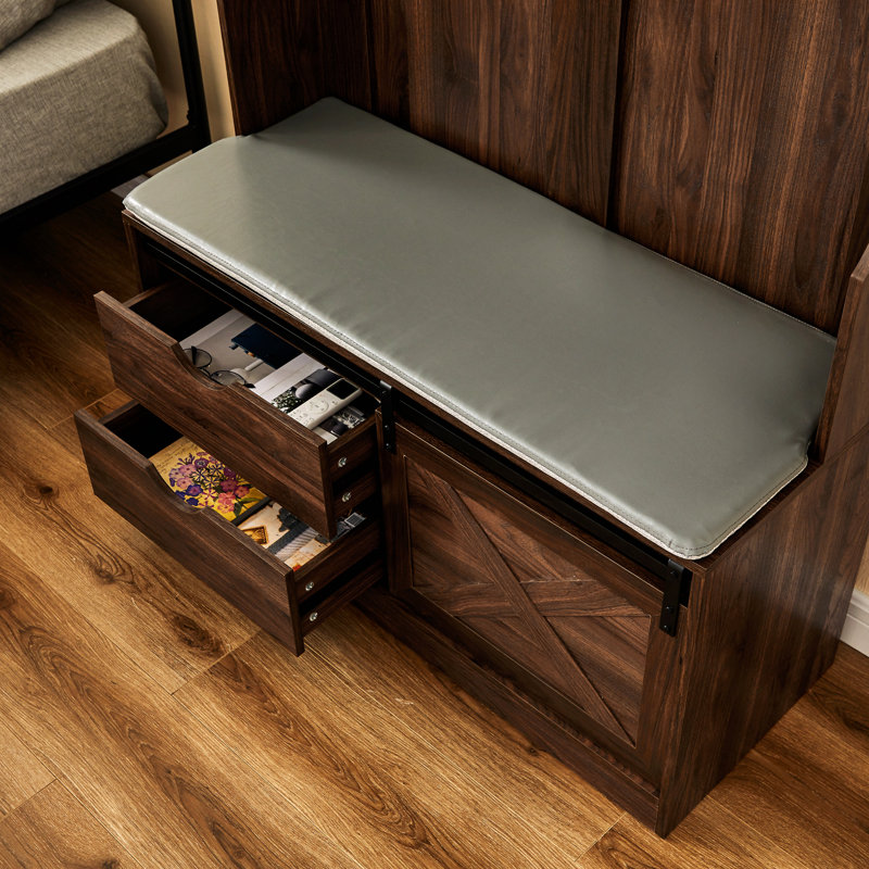 Rhowan Hall Tree 40.55'' Wide, Walnut