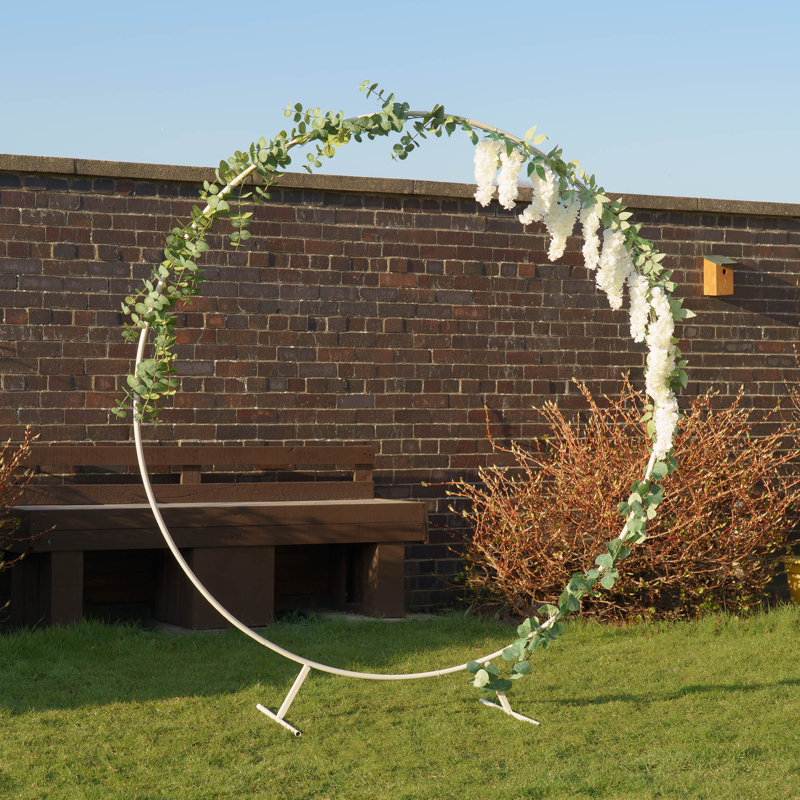 Round Arch Frame, 200cm H x 50cm W x 3cm D, White