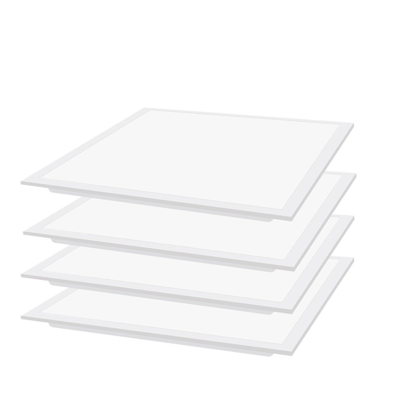 4 Pack of 2X2 ft LED Troffer Panel Light,45W with 5800 lumens,5000K White Color,Fit in for 2x2 Ceiling Tile Grid, 4