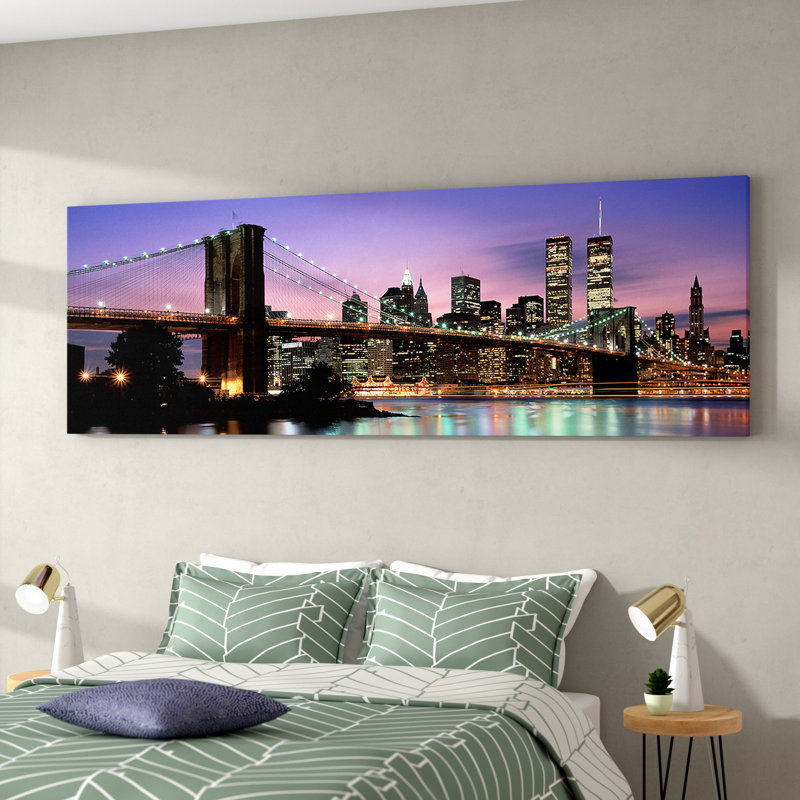 «Brooklyn Bridge New York», reproduction de photo sur toile, H 16 po x l 48 po x p 1,5 po