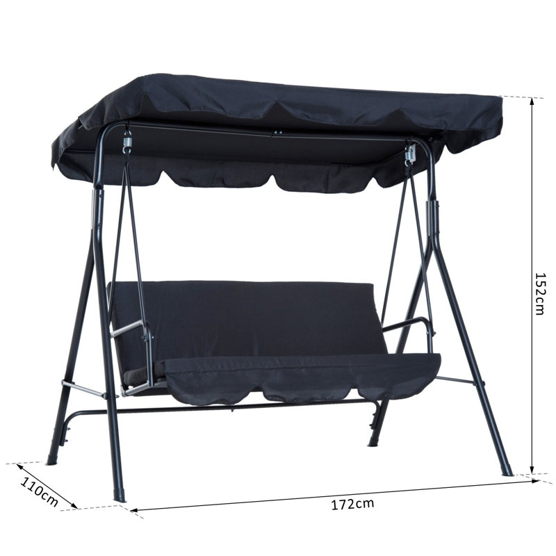 Swing Seat with Stand, Black