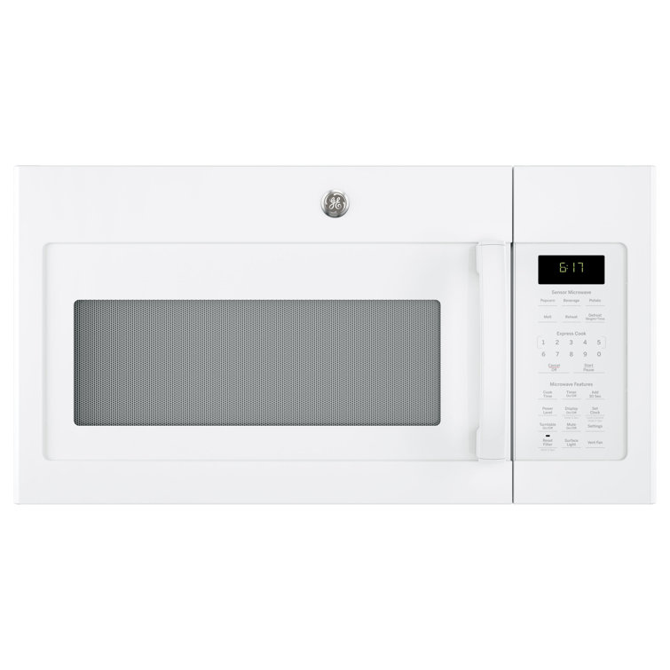 GE Appliances 30" 1.7 cu ft. 1000 - Watt Convertible Over-The-Range Microwave with Sensor Cooking