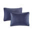 Ensemble de couvre-lit double / grand bleu marine 3 pièces - Tissu en microfibre, rembourrage, lavable à la machine, style romantique style sud-ouest-126012462-126012466