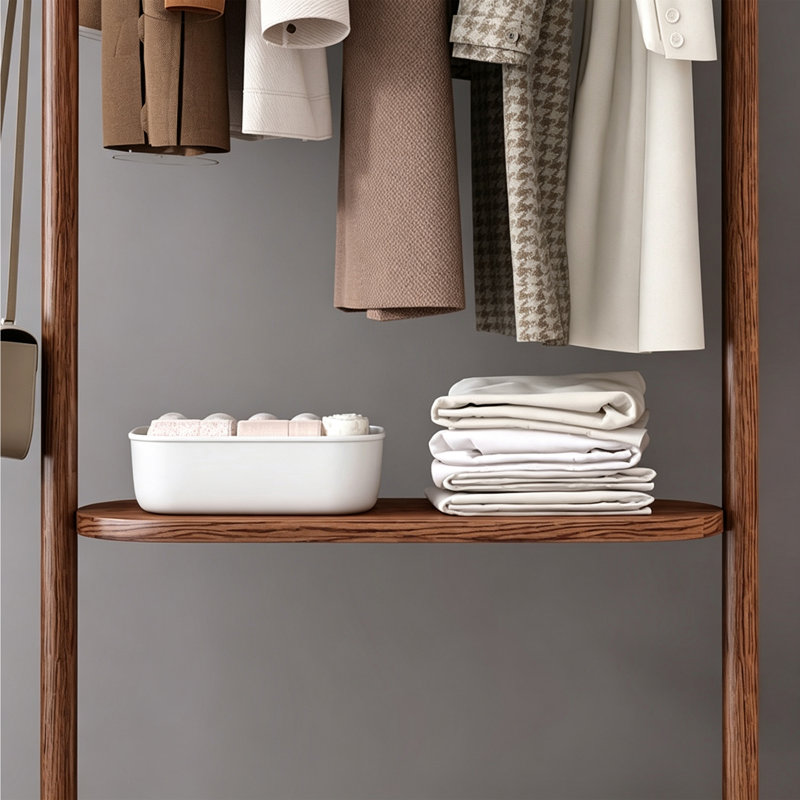 Ash Wood Entryway Freestanding Coat Rack