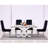 Collina Faux Marble Top Metal Base Dining Table-1814300674