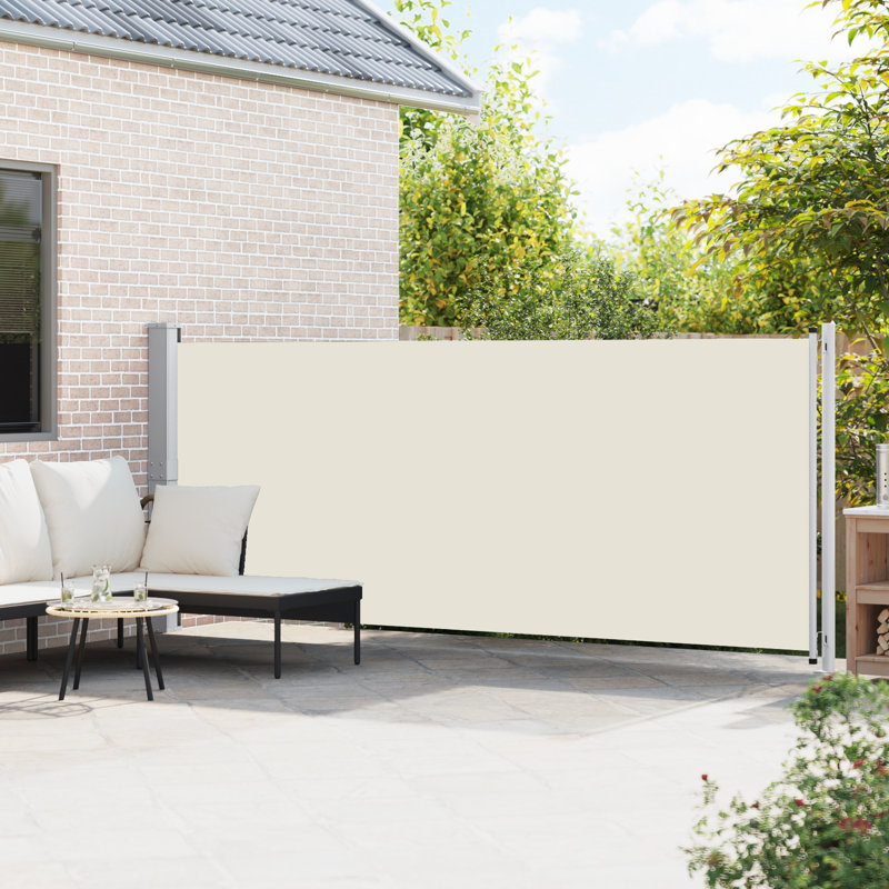 vidaXL Patio Retractable Side Awning 236.2"x63" Cream, Cream, 63" H x 236.2" W