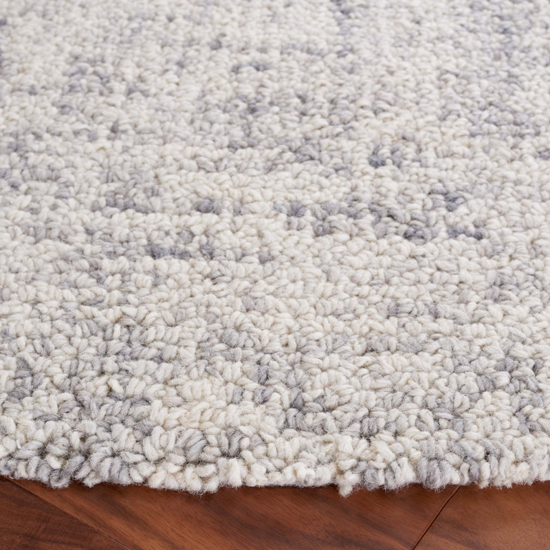 Tapis gris / ivoire Evett, Rond 6 pi