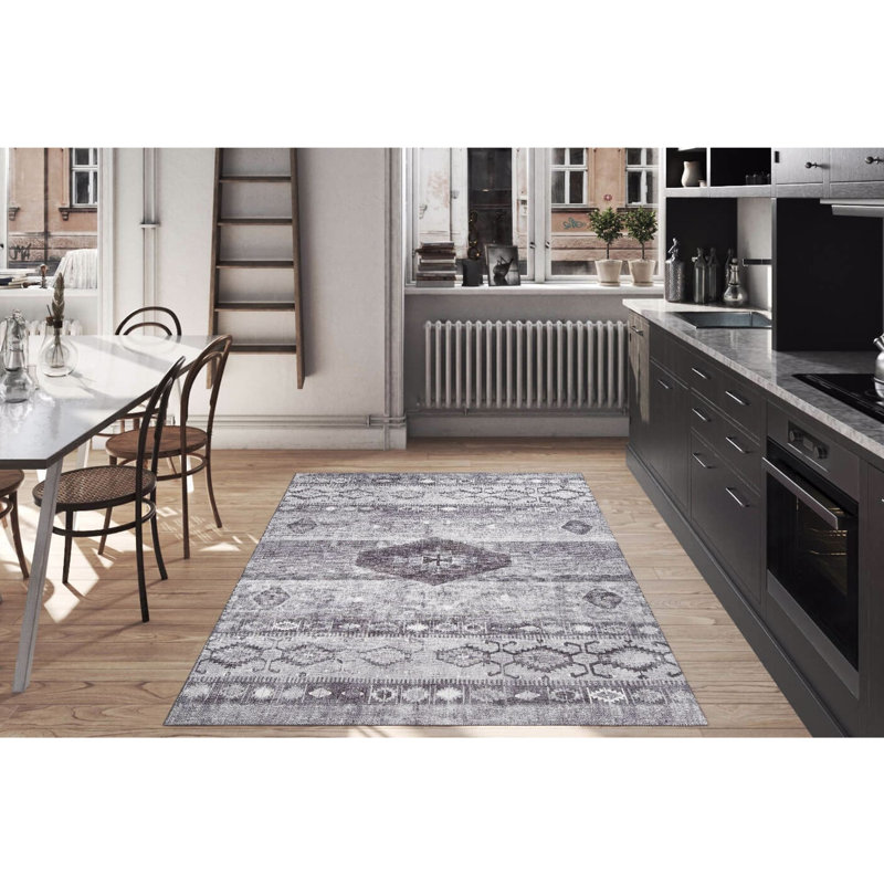 Luxurious Machine Washable Carpet, 100% Polyester, 7.5 x 10.8 Feet | Pile Height: 0.2 Inches, 1850 g/m² | Recycled Poly Cotton Underside, Easy Care, Perfect for Living Room & Bedroom, Soft & Durable Design