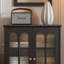 Console rectangulaire en bois massif noir