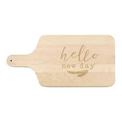 Hello New Day Paddle Cutting Board