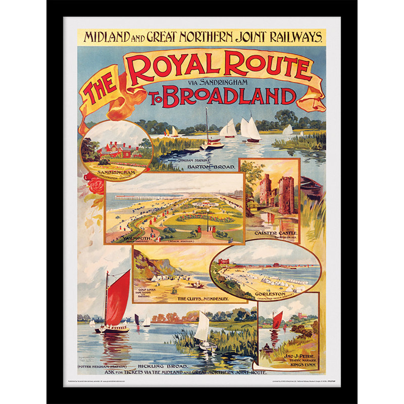 Norfolk The Royal Route by NMSI - No Frame Memorabilia