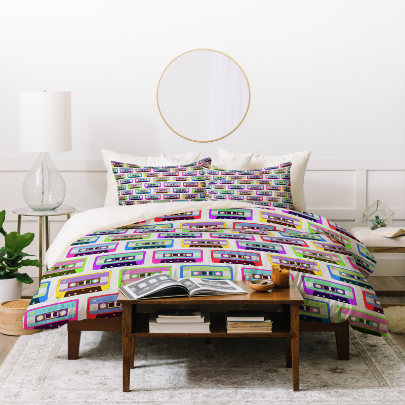 Ensemble de housse de couette 3 pièces Bianca, Housse de couette simple / simple TG et 1 taie dé