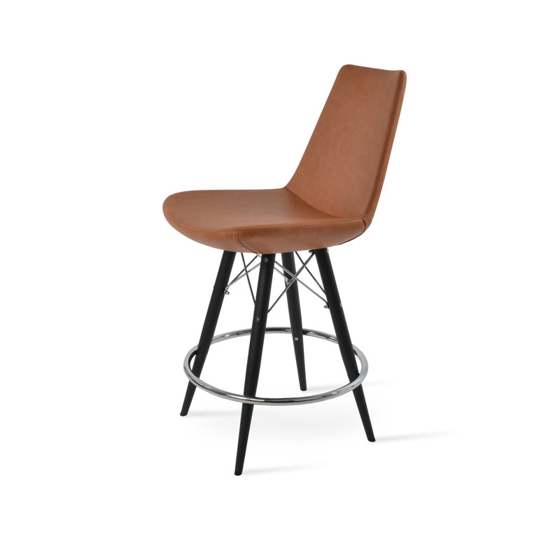 Tabouret de bar Eiffel, Tabouret de comptoir (siège d'une hauteur de 24 p, Noir, Sky Blue 