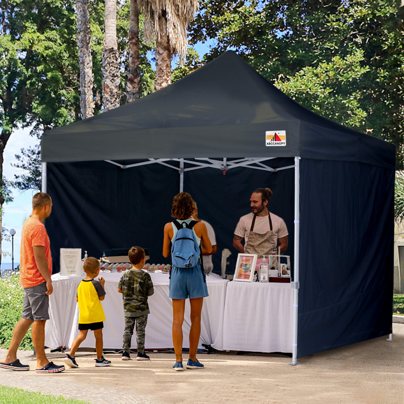 Commercial 10 ft. W x 10 ft. D Instant Shade Pop-Up Canopy The Pop Up Canopies, Black, 10ft x 10ft