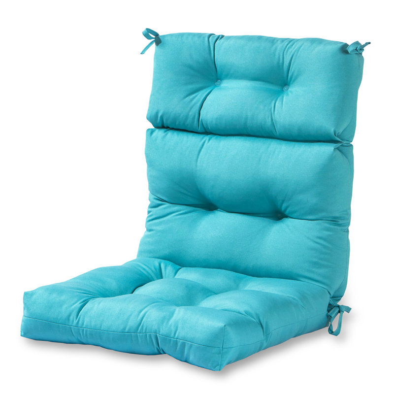Lester Outdoor High Back Chair Cushion, Teal, 1