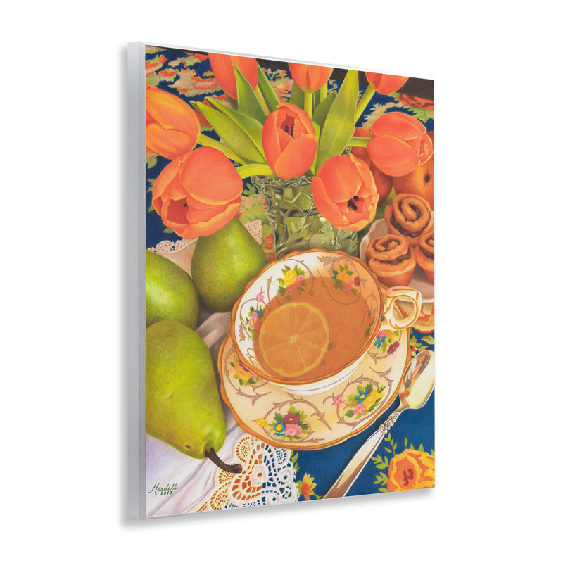 «Tea with Orange Tulips» par Mardell Schuster