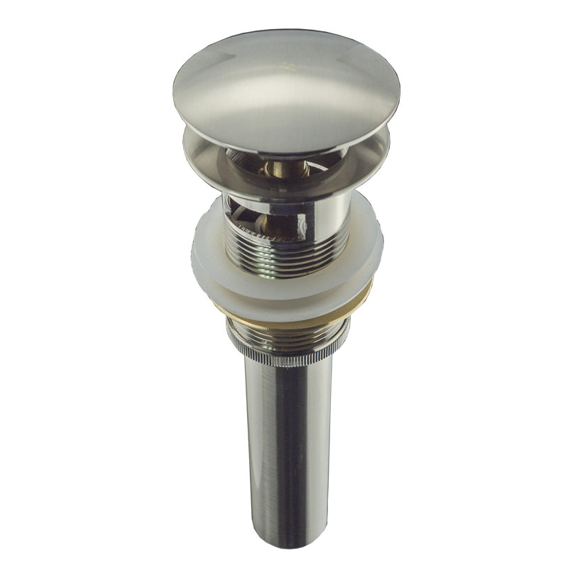 Pop-Up Bathroom Sink Drain with Overflow, Nickel