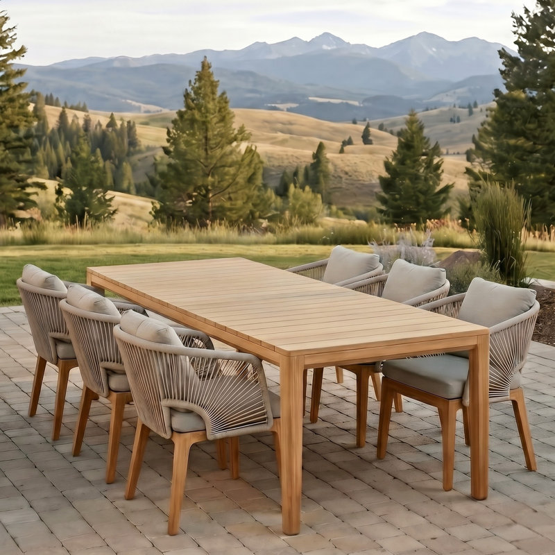 Amadora Outdoor Teak Dining Armchair, Natural