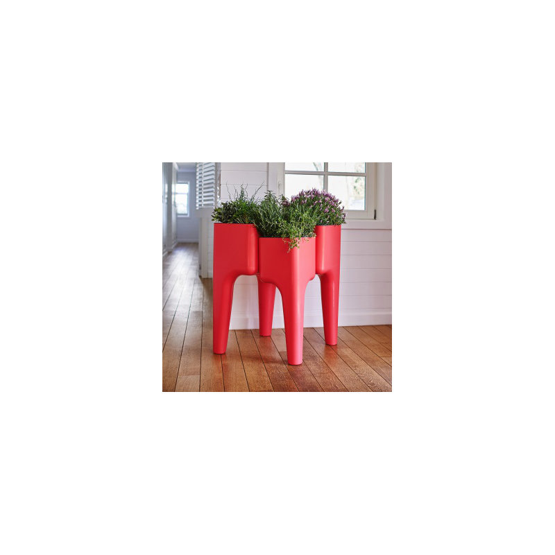 Pot Planter, Red, 88cm H x 34cm W x 64cm D