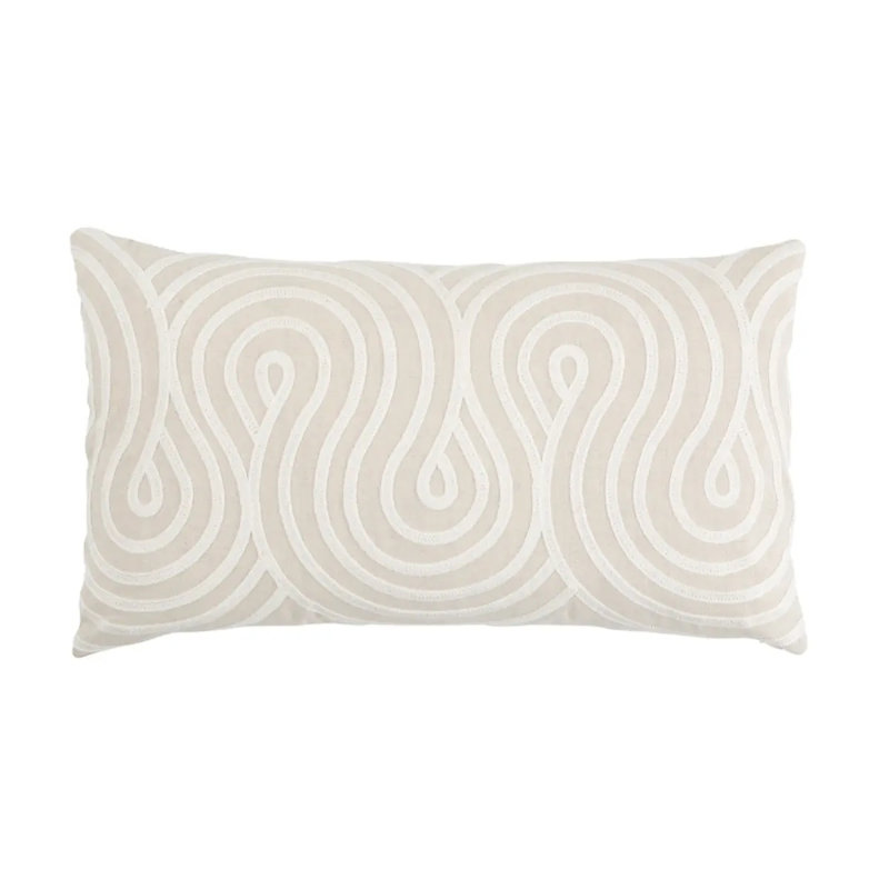 Giraldi Embroidery Pillow, Natural