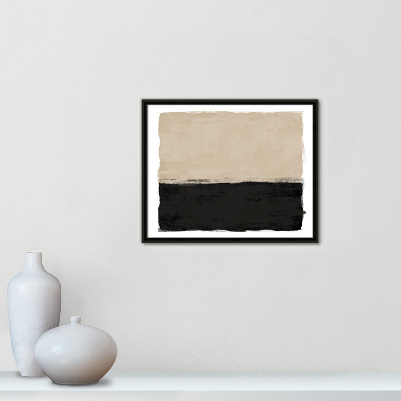 Clair de lune II - Version paysage par Natalie Carpentieri, Toile avec cadre, L 21,5 po x H 17,5 po, Flottant espresso