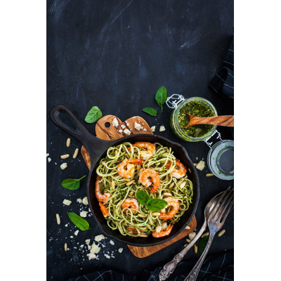 Spaghetti With Prawns - Wrapped Canvas Print