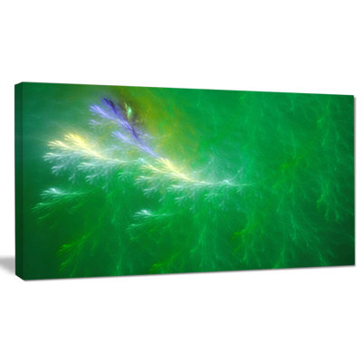 « green fractal thunder sky », impression sur toile tendue