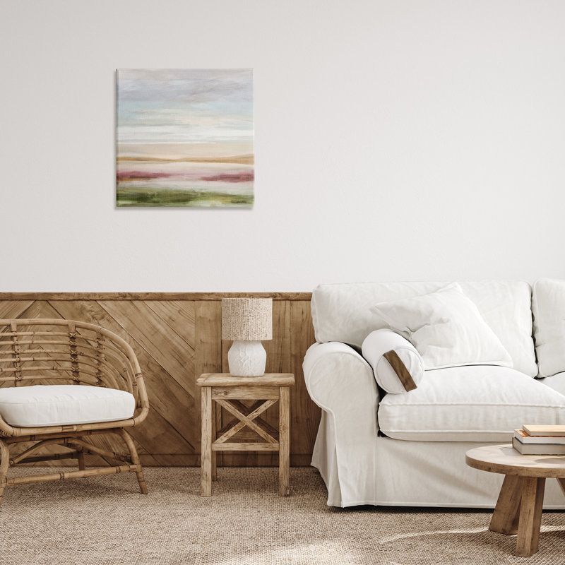 Toile de paysage pastel pastel, design par Amber Sterling, H 17 po x l 17 po