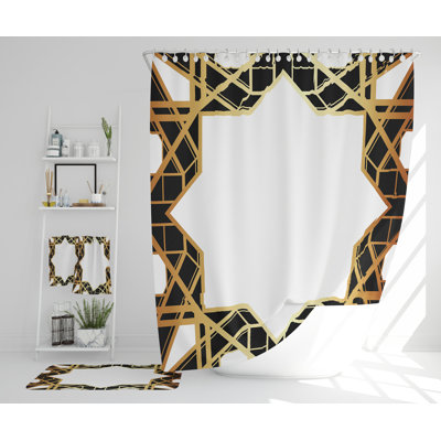 Naylee Polyester Shower Curtain Set