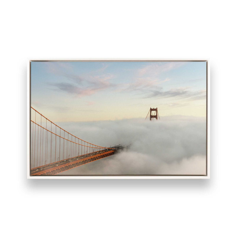 «Cloudline Drift», reproduction sur toile, 8 po x 12 po, Cadre flottant blanc opaque