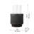 20X20x19.5" Heavy Cement Round Black Ribbed Outdoor Water Fountain With Light