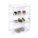 Acrylic Lockbox Countertop Display Case w/ 2 Shelves 12.375" wide