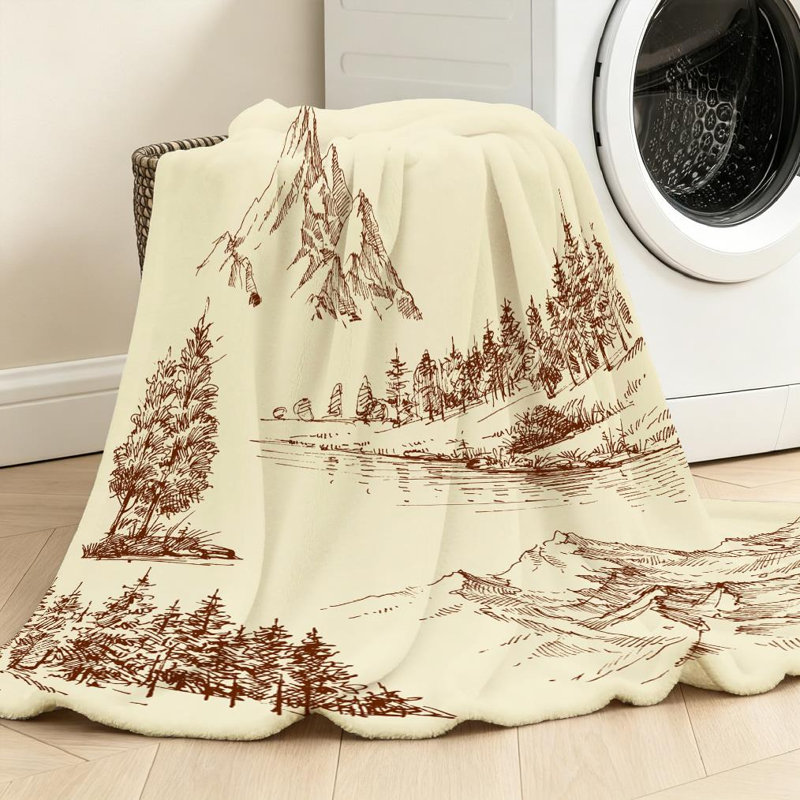 Machine Printed Throw Blanket, Jeté 30 po x 40 po