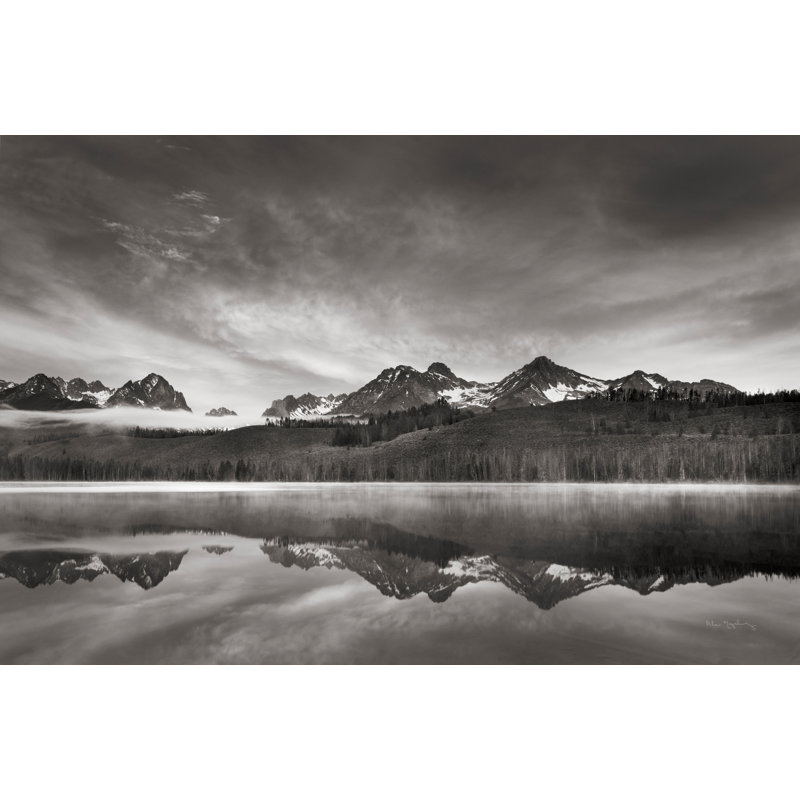 Little Redfish Lake at Sunrise 1 Piece Wall Art on Canvas, 81cm H x 122cm W x 3.8cm D