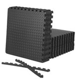 CAP Interlocking Exercise Foam Mats, 72 SQ.FT Diamond, TATAMI, T-Pattern 3/4-Inch Thickness Tiles