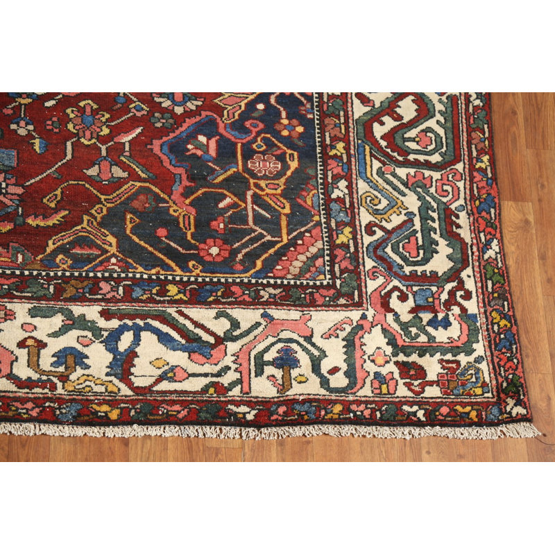 Tapis traditionnel en laine antique 9 x 13