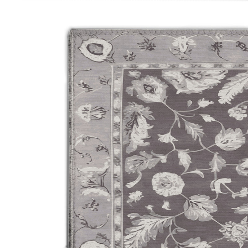 Tapis gris d'intérieur et d'extérieur Tabriz, Rectangulaire 8 pi x 10 pi