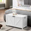 Coffre de rangement rétro, 2 charnières, banc blanc, construction, idéal pour une commode d'organisation avec couleur, design classique, utilisation polyvalente et robuste-129017343-129017348