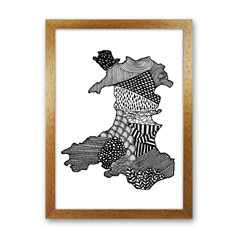 Wales by Carissa Tanton - Print, Oak Framed, 46cm H x 34cm W x 3cm D