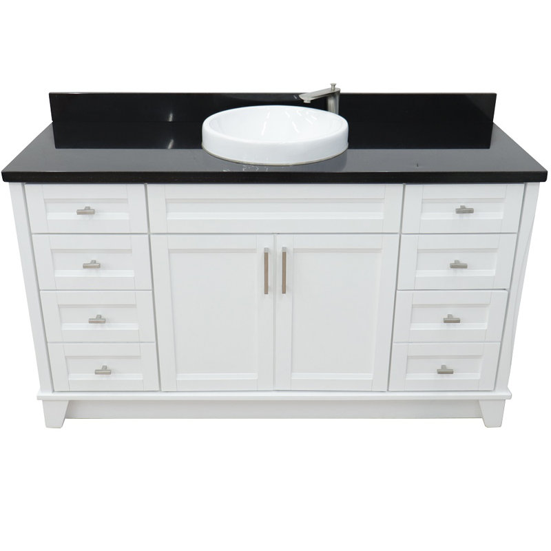 Ensemble de meuble-lavabo simple 61 po Abdirahin, Noir galaxie