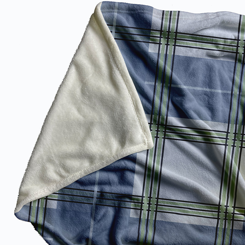 Sturm Plain Weave / Muslin Throw Blanket, Blue