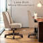 Chaise de bureau pivotante en chenille Mellins-2051790758
