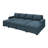 Rundey Corduroy Sleeper Sectional Pull Out Sofa Bed With Storage Seat-119112800