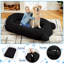 Lit pour chien humain, lit pour chien de taille humaine 71 po x 45 po x 12 po avec couverture, 2 poches de rangement latérales et poignée portative-1213385966
