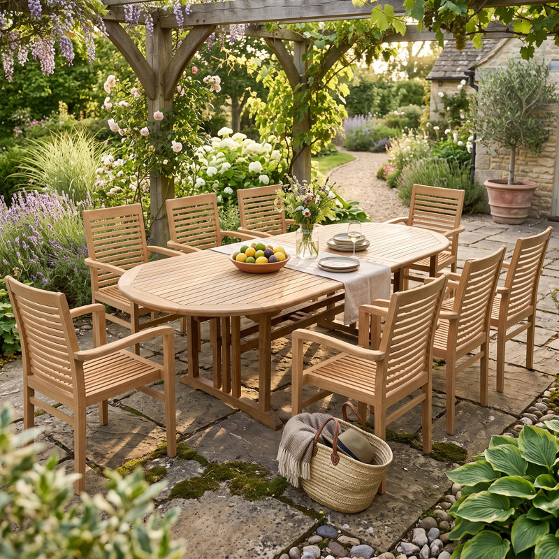 Ensemble repas d'extérieur 9 pièces